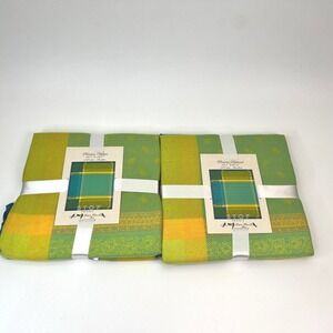 STOF France Laura Lancelle Provence Dish Towels Set of 6 Green Yellow Blue